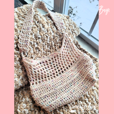 Textured Crochet Market Bag