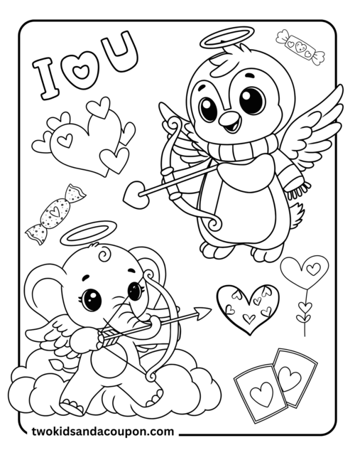 7 Free Printable Cute Cupid Coloring Pages