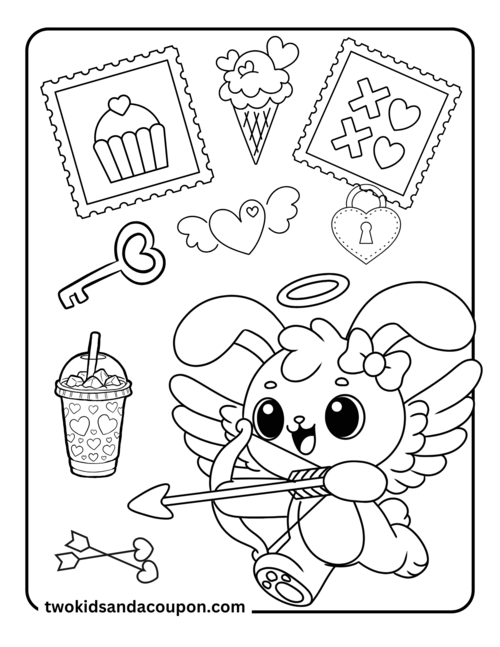 7 Free Printable Cute Cupid Coloring Pages