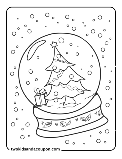 Snow Globe Coloring Pages