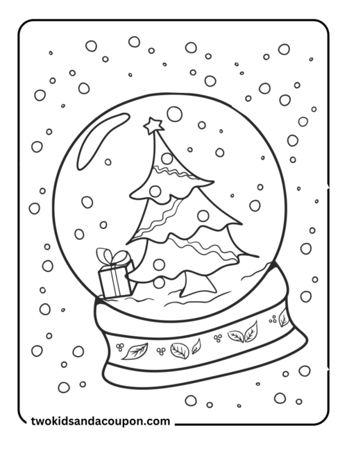 Snow Globe Coloring Pages