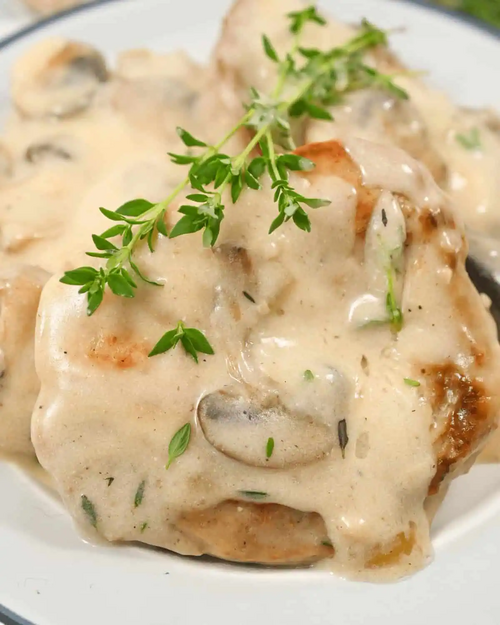 Pork Chops With Mushroom Gravy