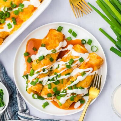 Buffalo Chicken Enchiladas