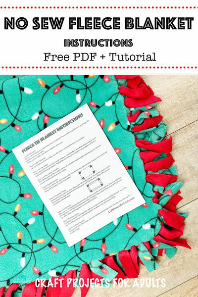 Fleece Tie Blanket Printable Pdf Instructions And Tutorial