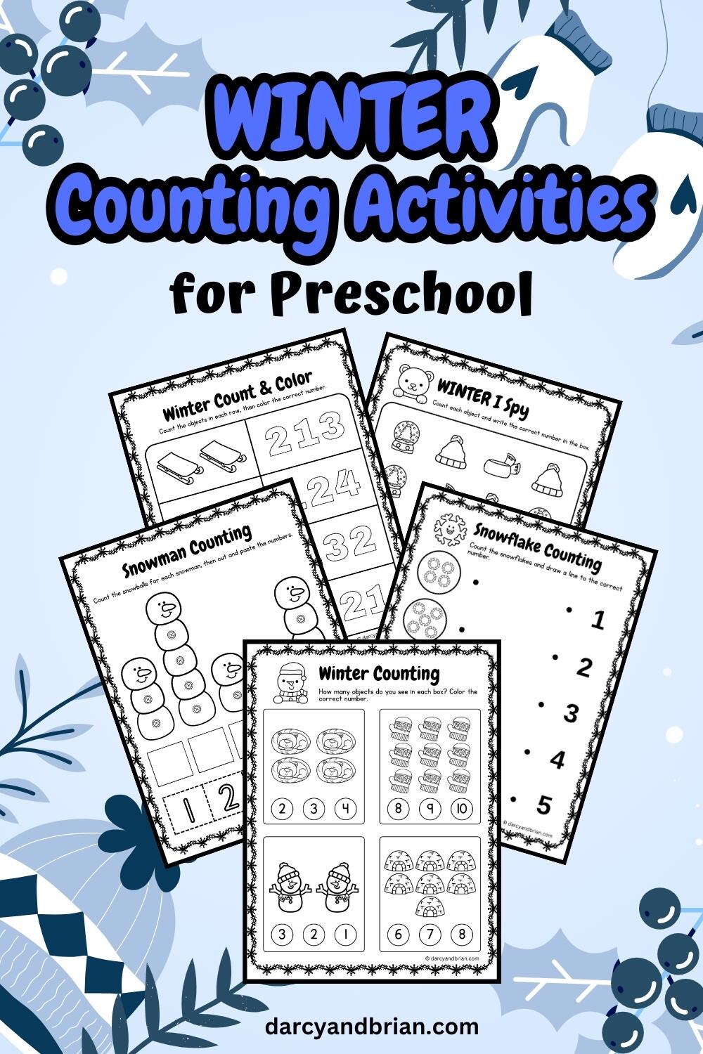 Winter Count Activity Winter Counting Activities For Preschool | AllFreeKidsCrafts.com