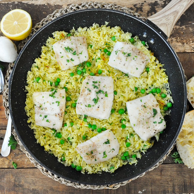 One-pot Spanish Fish And Yellow Rice | Healthy & Delicious Recipe