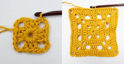 How To Crochet A Checkered Granny Square