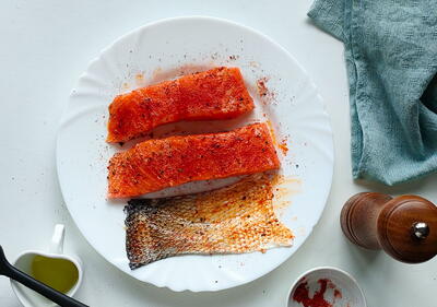 Almond Crusted Salmon With Honey Mustard Glaze