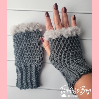 Faux Fur Fingerless Gloves