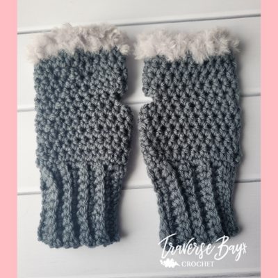 Faux Fur Fingerless Gloves