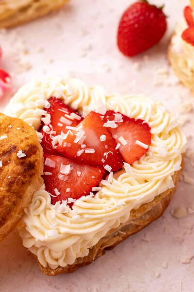 Valentine's Puff Pastry Hearts