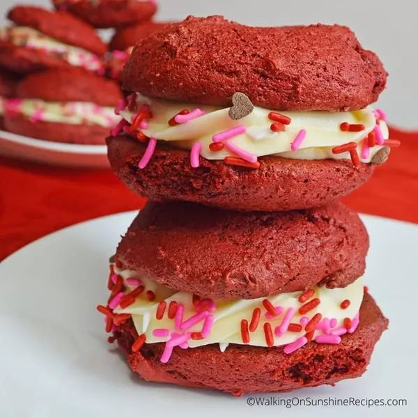 Red Velvet Sandwich Cookies