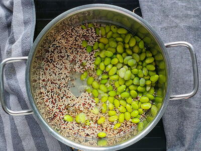 High Protein Quinoa Edamame Salad