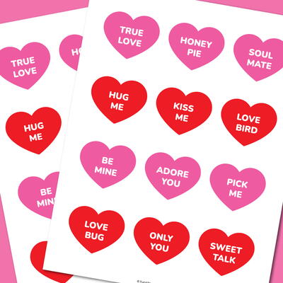 Valentine’s Day Heart Cupcake Toppers