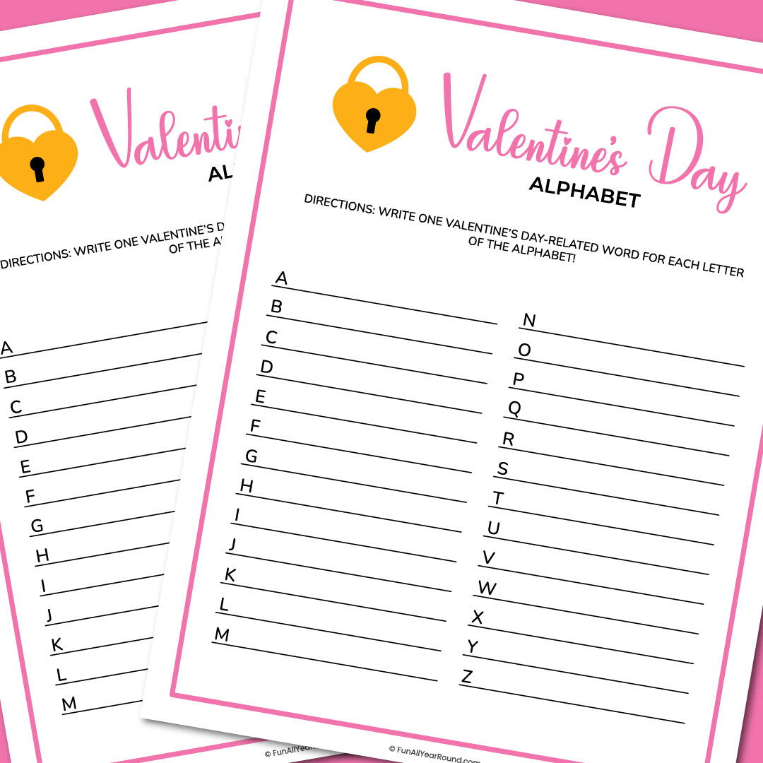 Valentine’s Day Alphabet | AllFreeKidsCrafts.com