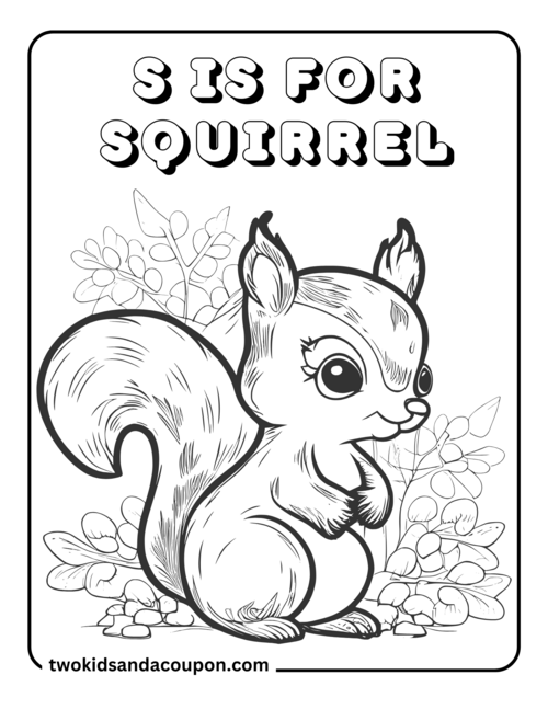 9 Free Printable Squirrel Coloring Pages