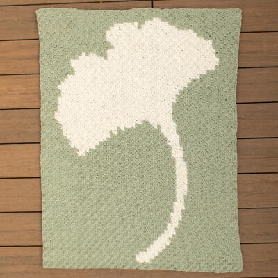 Ginkgo Leaf C2c Crochet Blanket Pattern