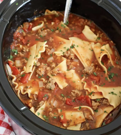 Slow Cooker Lasagna Soup