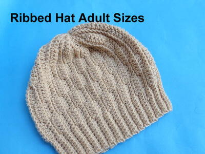 Ribbed Hat Beginner Free Crochet Pattern Crochet Vintage Beanie Pattern