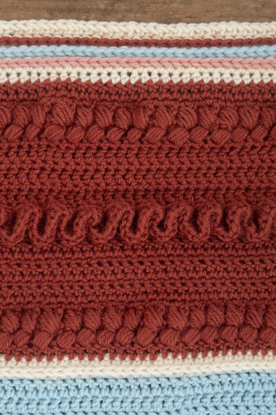 Seaweed Crochet Blanket Stripe Free Pattern