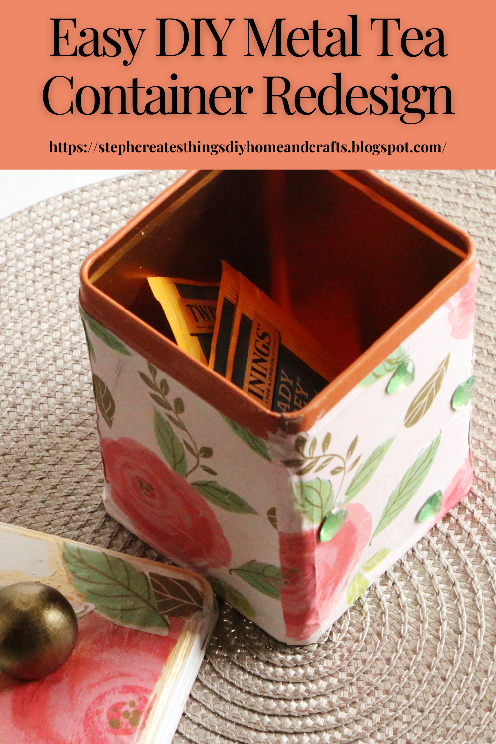 Design Tea Container Easy Diy Metal Tea Container Redesign | FaveCrafts.com