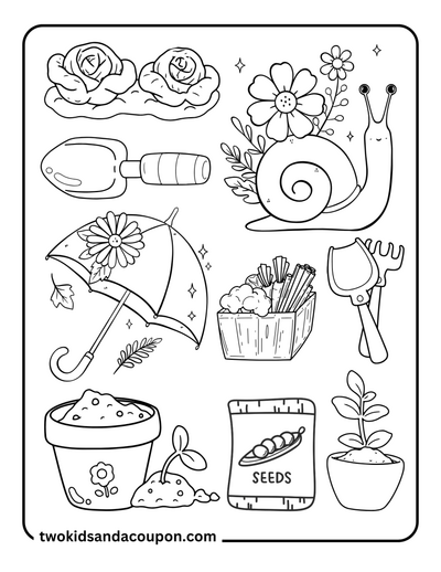 9 Free Garden Coloring Pages