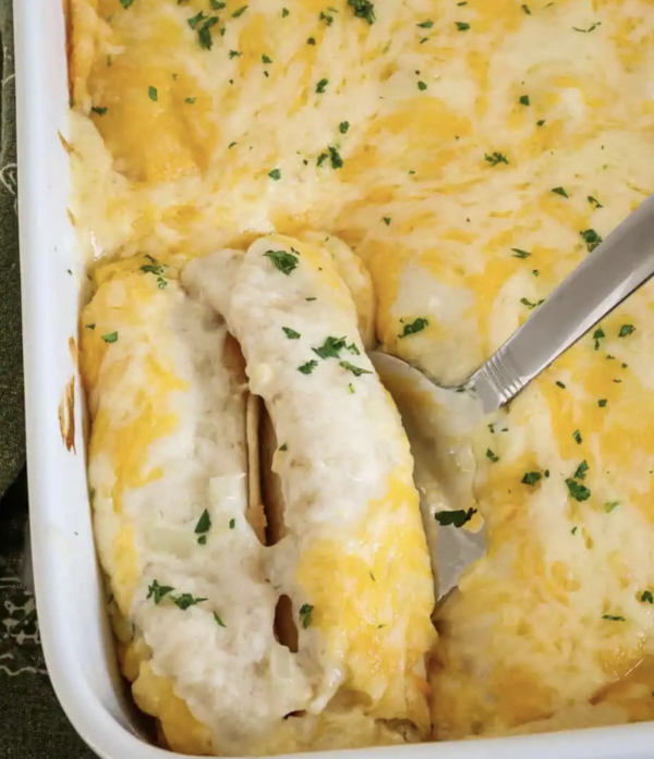 Sour Cream Chicken Enchiladas 