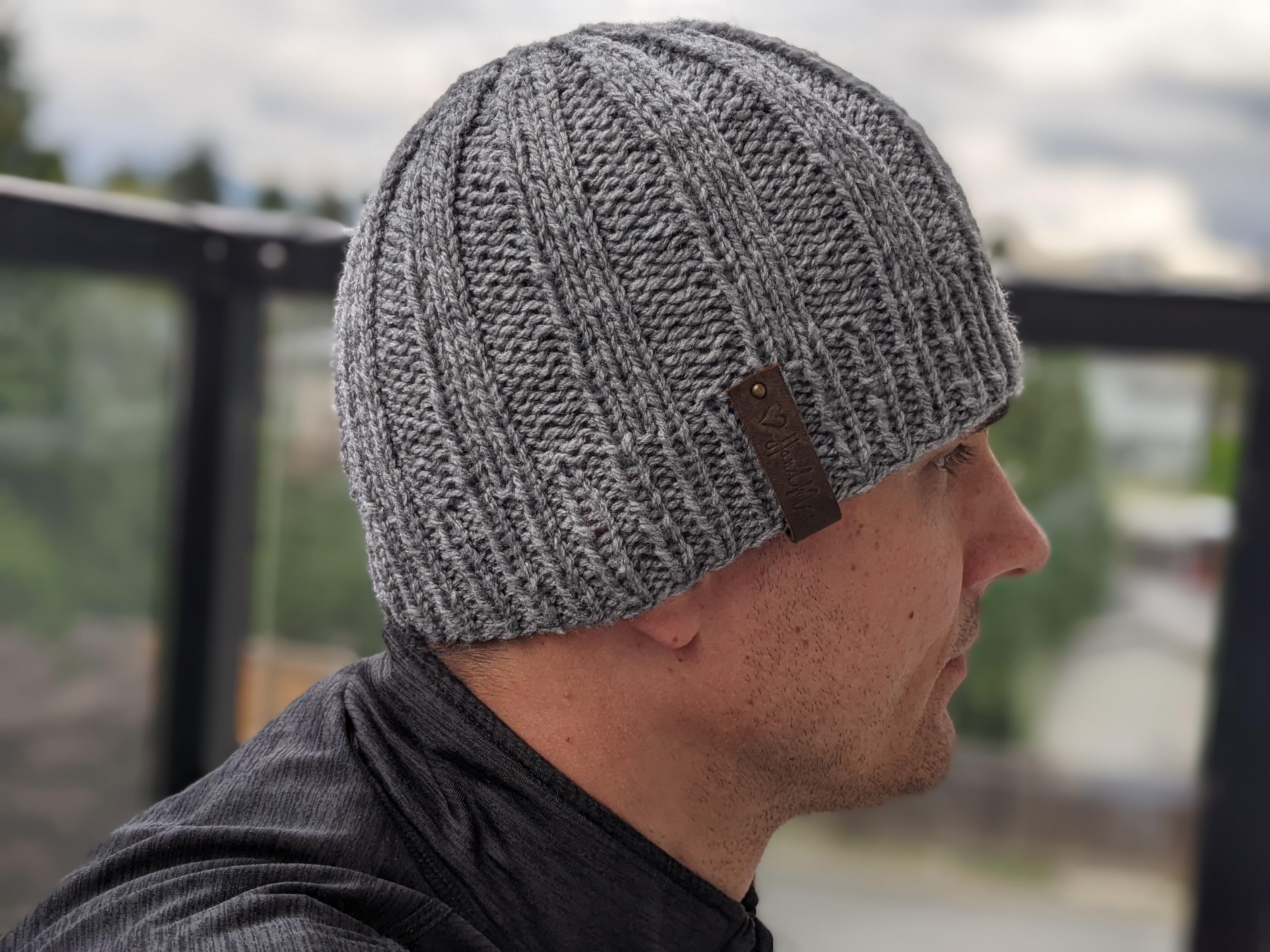 Classic Winter Knit Hat Pattern For Men | AllFreeKnitting.com