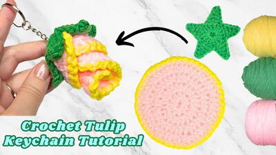 How To Crochet A Tulip Keychain