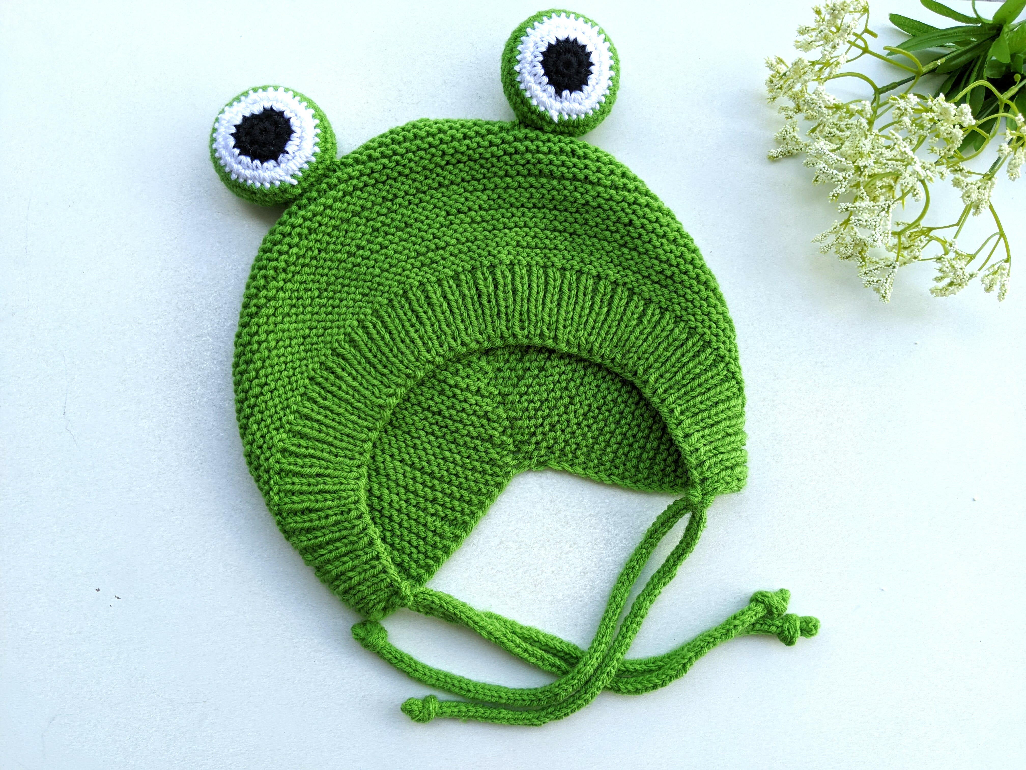 Knit Frog Hat | AllFreeKnitting.com