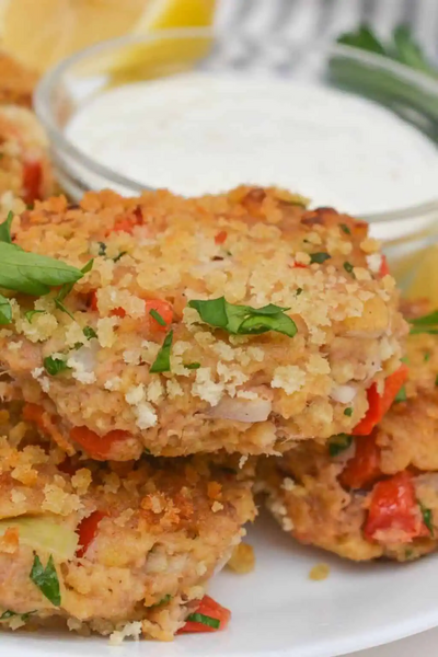 Tuna Cakes With Garlic Lemon Aioli