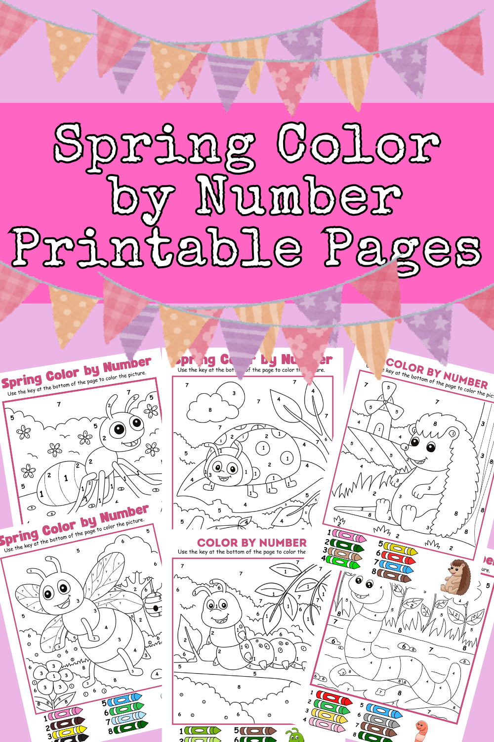 10 Free Spring Color By Number Printable Pages | AllFreeKidsCrafts.com