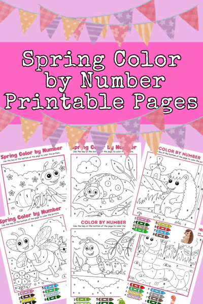 10 Free Spring Color By Number Printable Pages