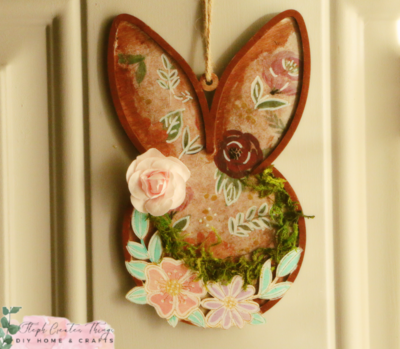 Diy Bunny And Flower Hanging Plaque