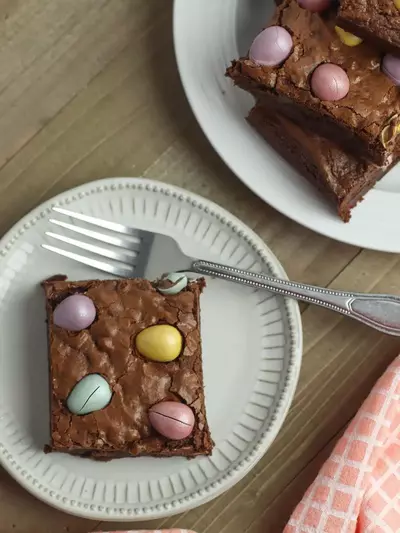 Chocolate Cadbury Egg Brownies