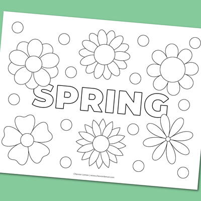 Printable Spring Flowers Coloring Page