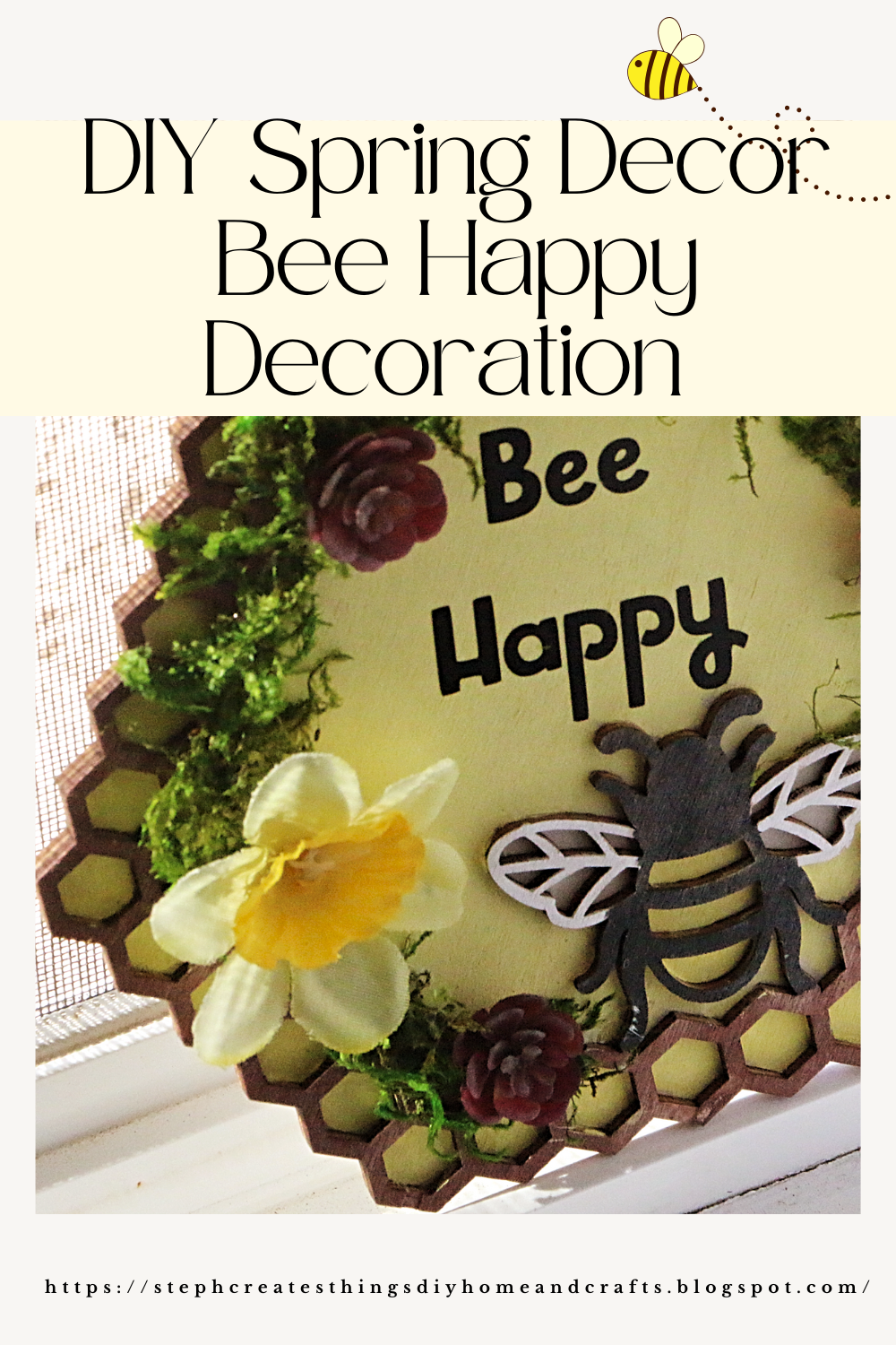 Diy Spring Decor: Bee Happy Decoration | FaveCrafts.com