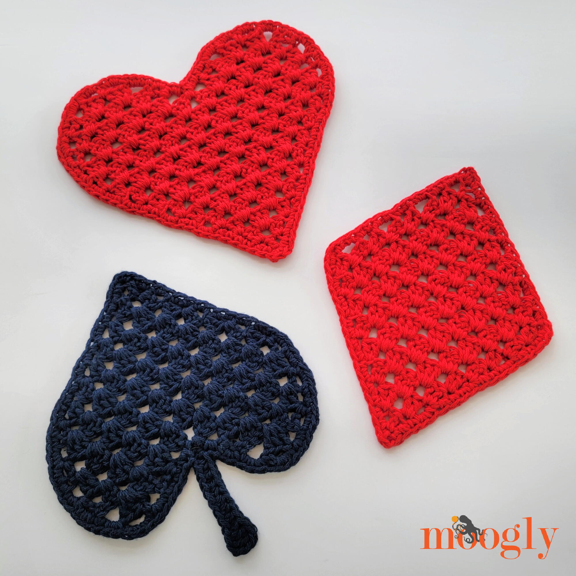 Spade Shaped Cloth | AllFreeCrochet.com