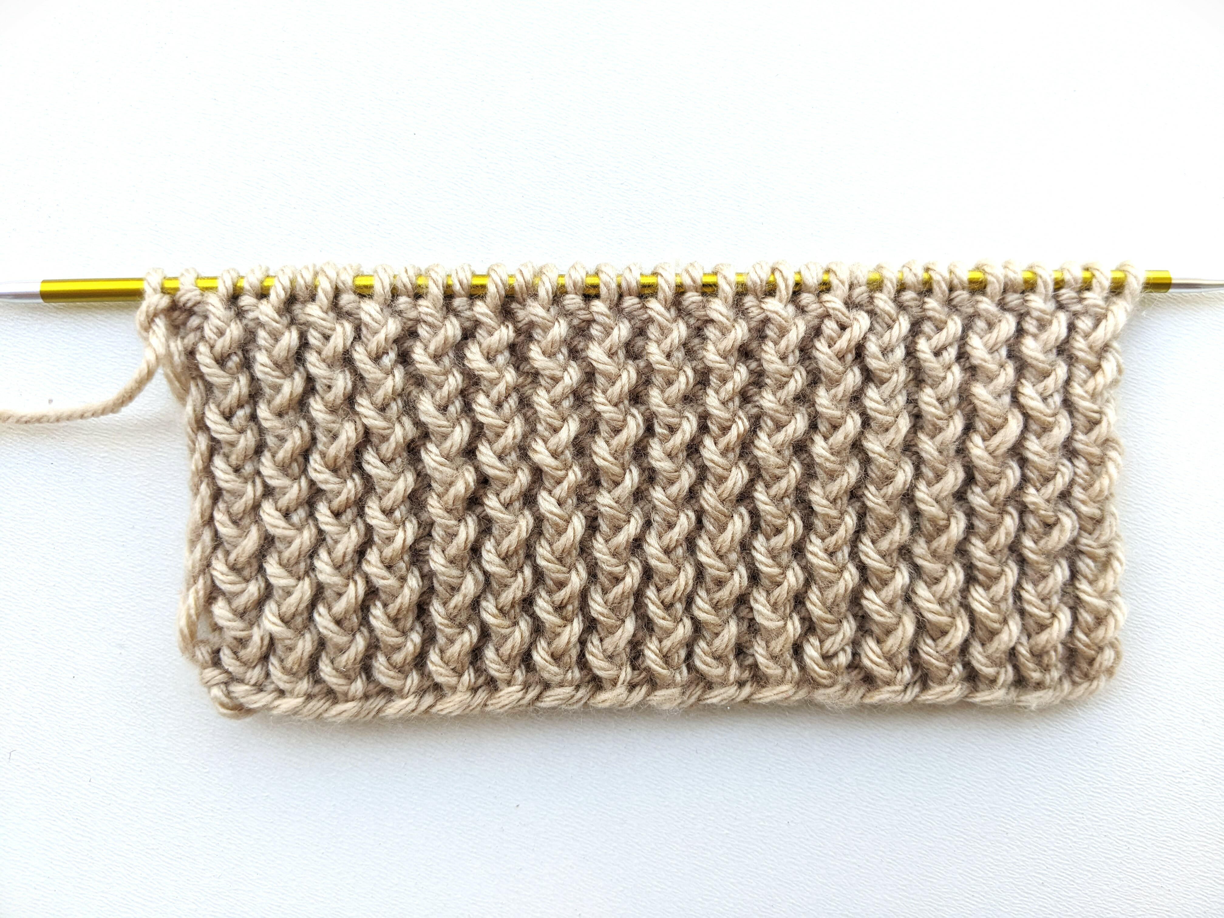 Knit Twisted Rib Stitch AllFreeKnitting com