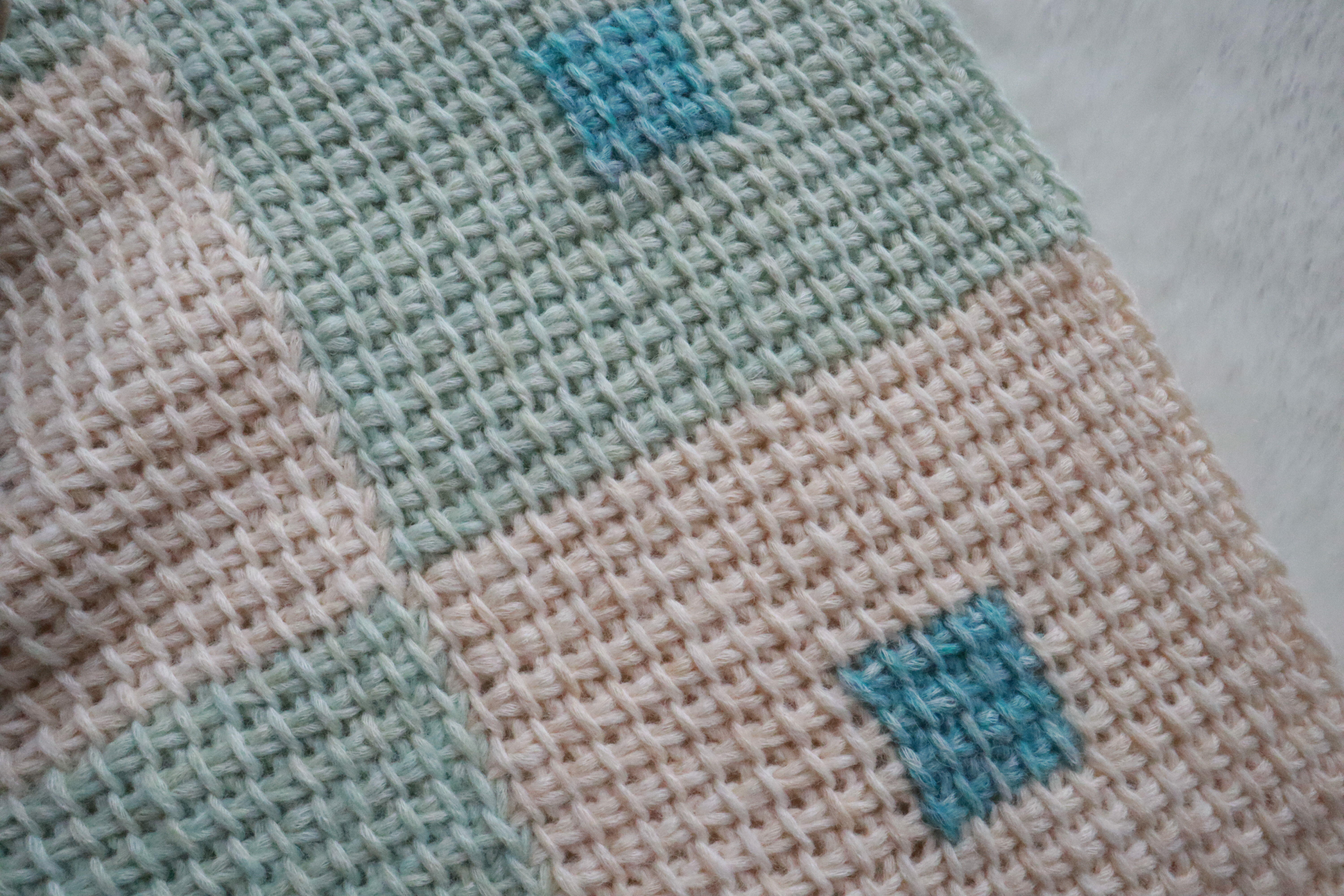 PLUCHI-BABY BLANKET DOTS PRINT Cotton Knitted Blanket with Faux Fur Back for Babies