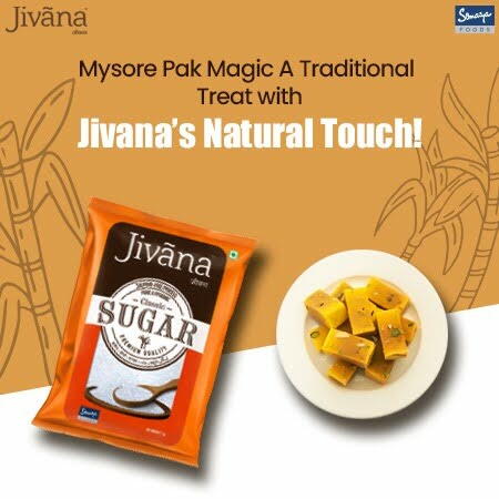 Delicious Mysore Pak With Jivana Sugar