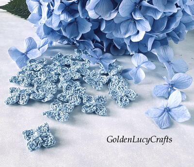 Crochet Hydrangea Flower