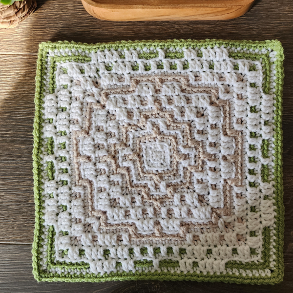 Snow Covered Garden Afghan Square