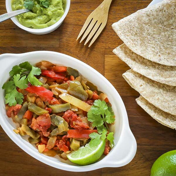 Slow Cooker Veggie Fajitas