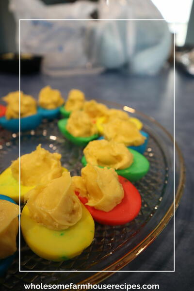 Colorful Dyed Deviled Eggs