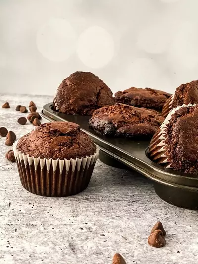Chocolate Chocolate Chip Muffins