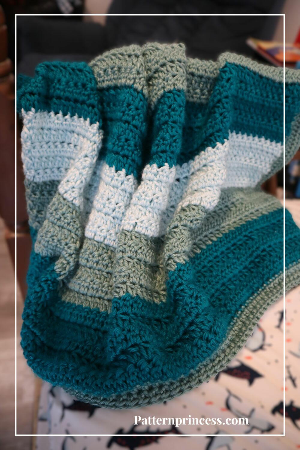 Quick & Easy Striped Baby Blanket Crochet Pattern | FaveCrafts.com