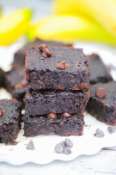 Fudgy Chocolate Banana Brownies