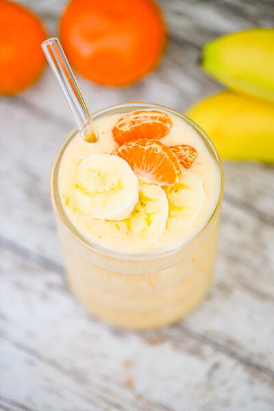 Banana Orange Cottage Cheese Smoothie – Protein Packed