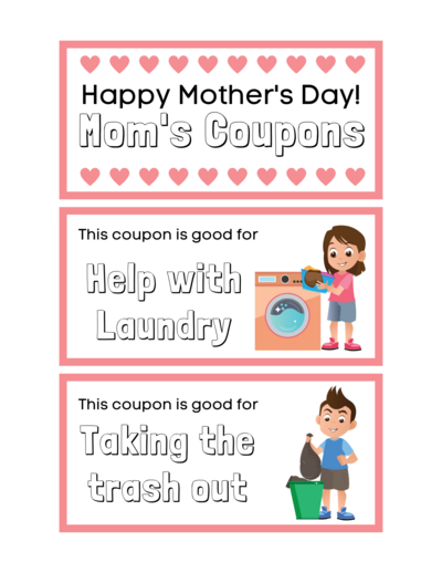 Mother's Day Coupon Booklet